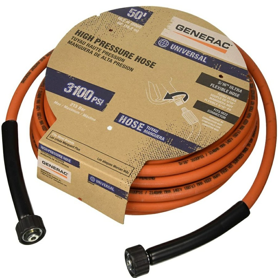 Pressure Washer Accessories * | Generac 6620 5/16 X 50 W/ M22 Connectors Pressure Washer Hose Oem #G0066200