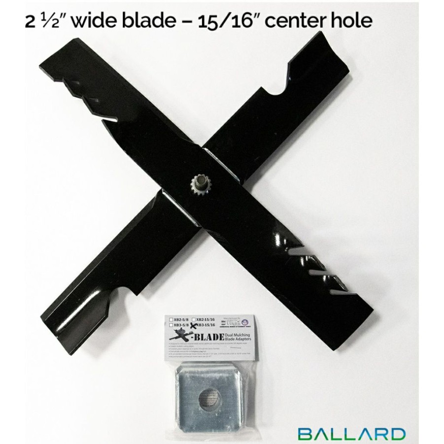 Mower Accessories * | Ballard X-Blade Adapter Kit 2-1/2 W X 15/16 Center Hole 3-Pk (1 Mower) #Xbe-1